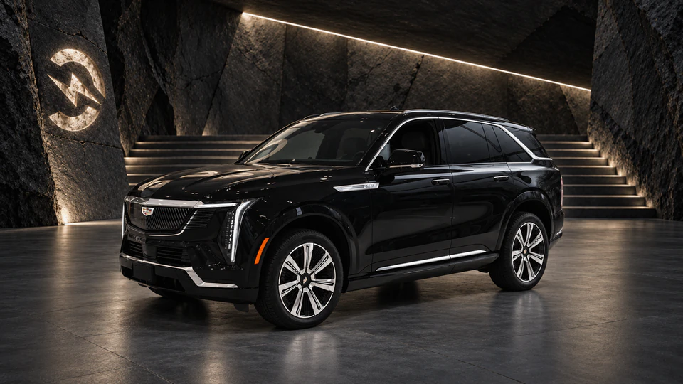 Cadillac Escalade IQ, вид спереди в три четверти, в студии Электроатласа